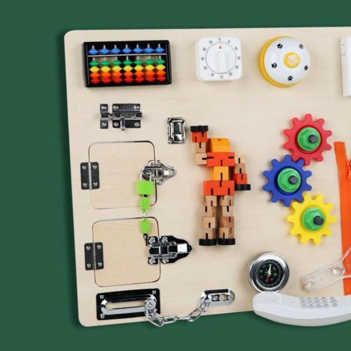 Busy Board cu Activități Interactive: Jucărie Educativă și Distractivă pentru Copii [7]