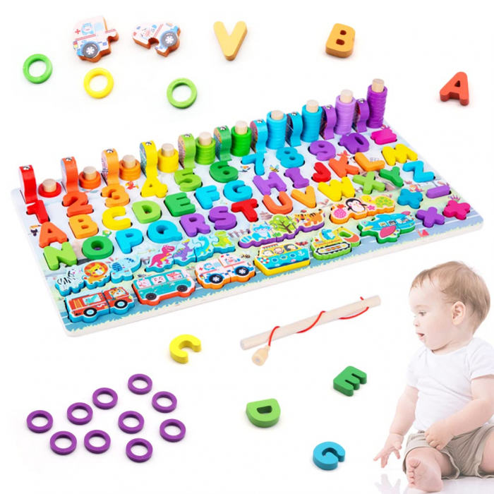 Joc de Pescuit, Tabla Montessori din Lemn [6]