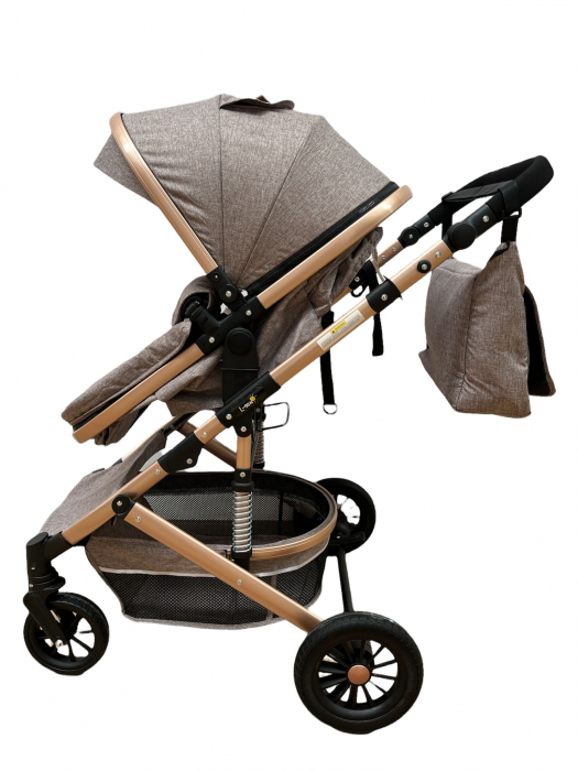 Carucior copii 3 in 1 – Landou, Scoica, Sport - Bej [10]