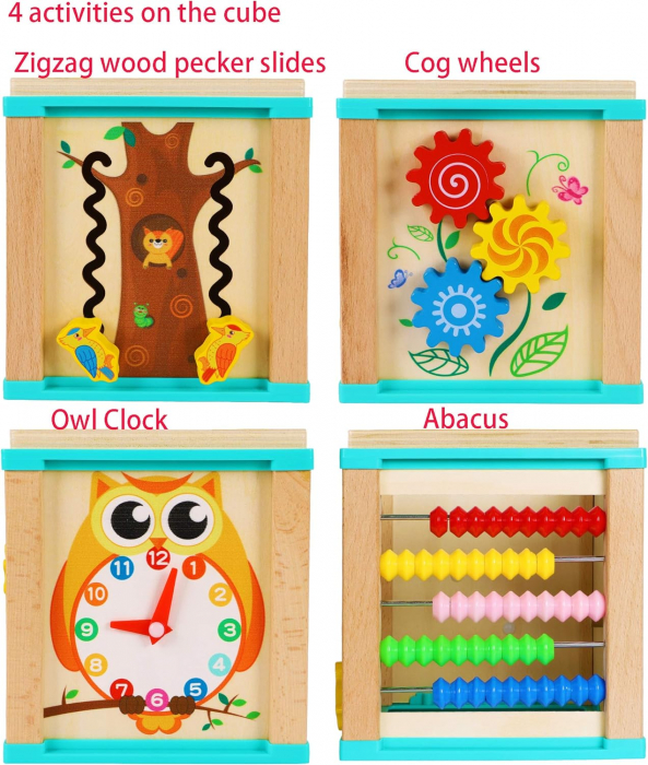 Joc Montessori Multifunctional din Lemn cu 5 Activitati [5]