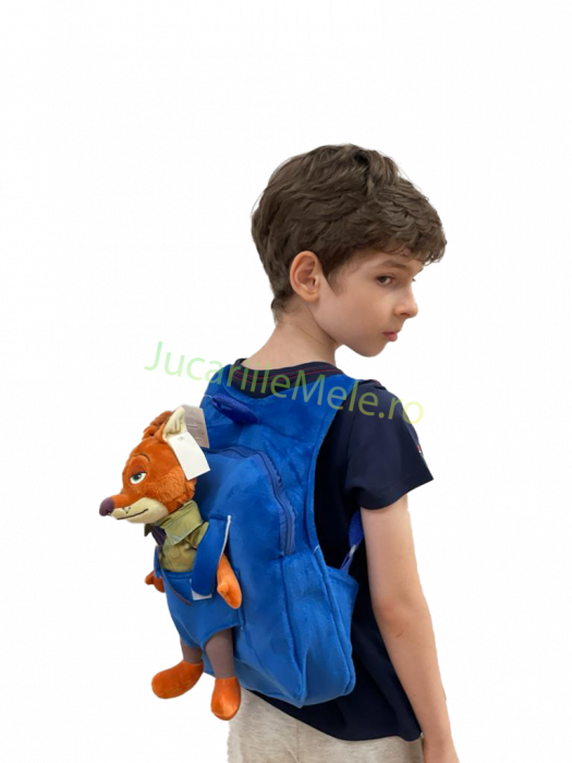 Rucsac din plus de tip ghiozdanel pentru copii Albastru Nick Wilde [3]