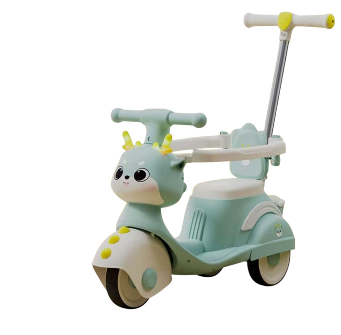 MiniScooter 3 In 1 Cu 3 Roti, Lumini LED, Muzica Si Maner Parental, 2-4 Ani, VERDE [2]