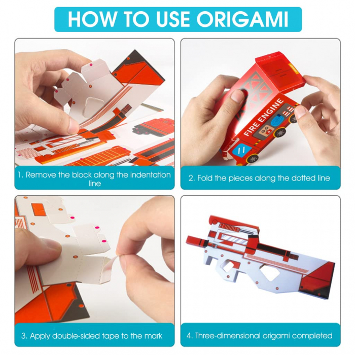 Set Origami pentru Copii, Dinozauri, 8 Piese [2]