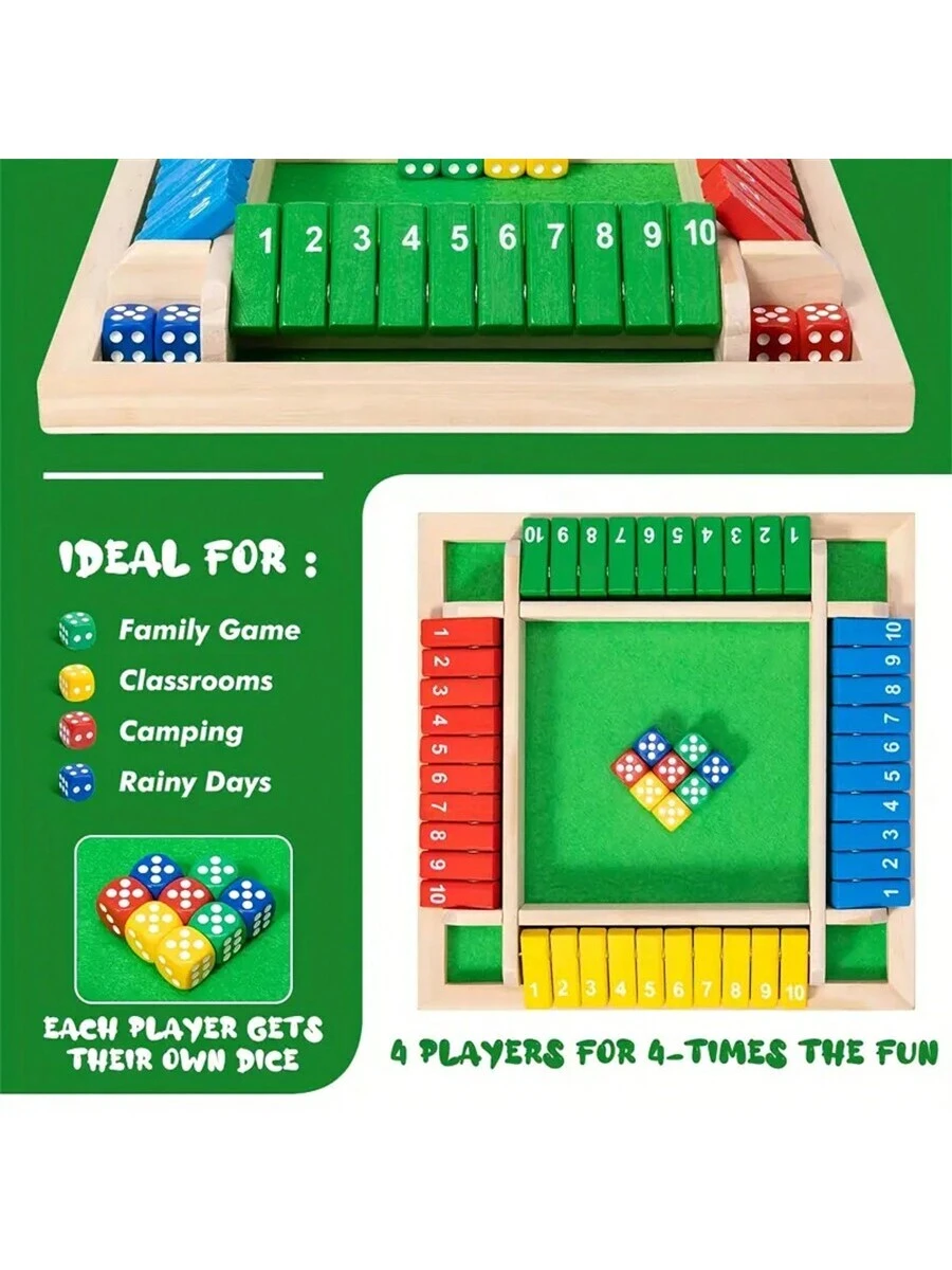 Joc de Societate din Lemn Shut the Box [4]