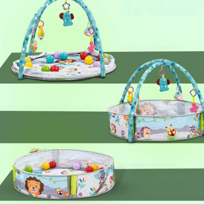 Salteluta de Joaca pentru Bebe cu 5 Jucarii,15 Bile Incluse [2]