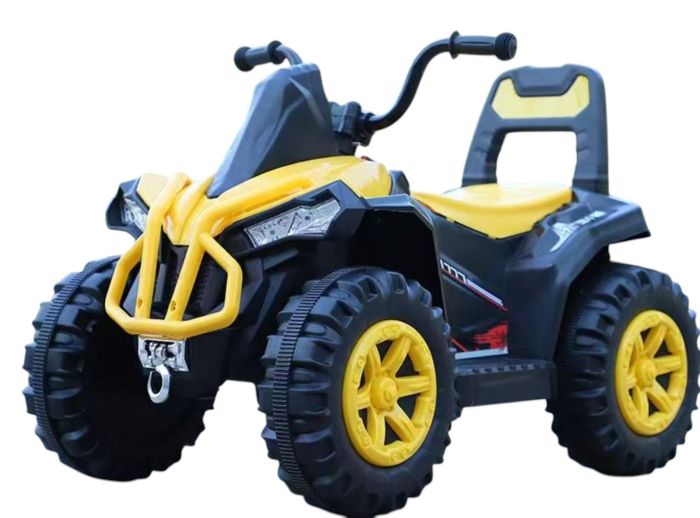 ATV Electric pentru Copii cu Baterie 6V 4Ah, Roti Late, Design Sport, Varsta 3 Ani +, GALBEN [2]