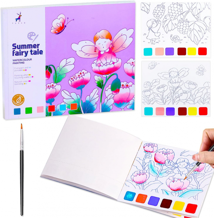 Carte de Pictat cu Apă pentru Copii - 20 Pagini [1]