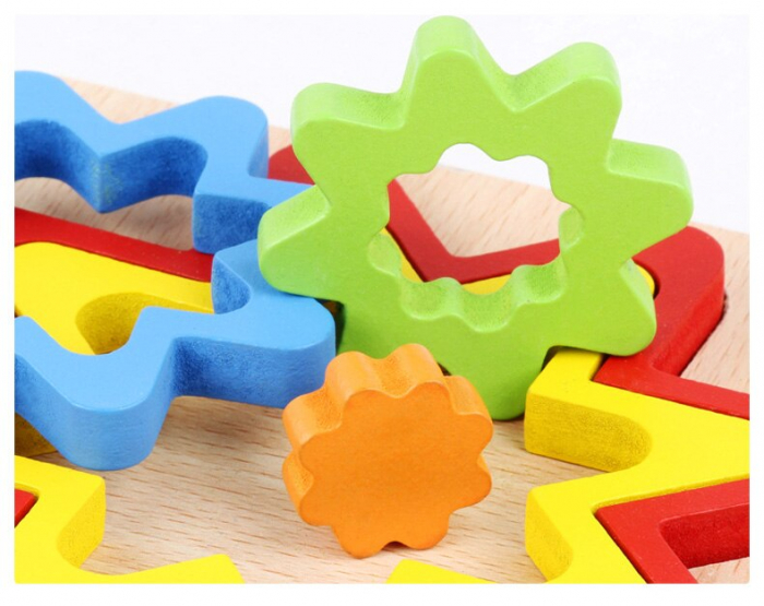 Puzzle din lemn cu 5 piese în modele diferite [5]