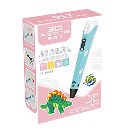 Set Creion 3D cu Afisaj Digital si 3 Filamente, Albastru [2]