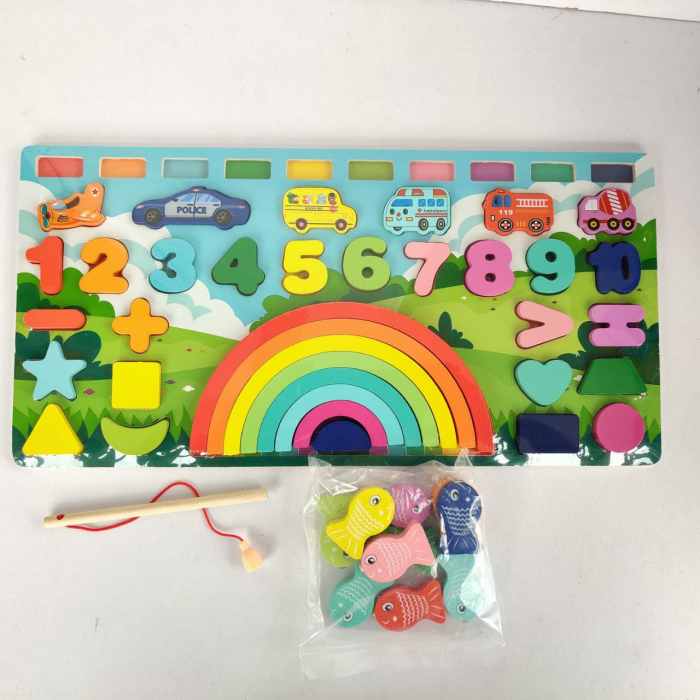 Tabla Educativa 5 in 1 Cifre, Litere si Pescuit Magnetic [2]
