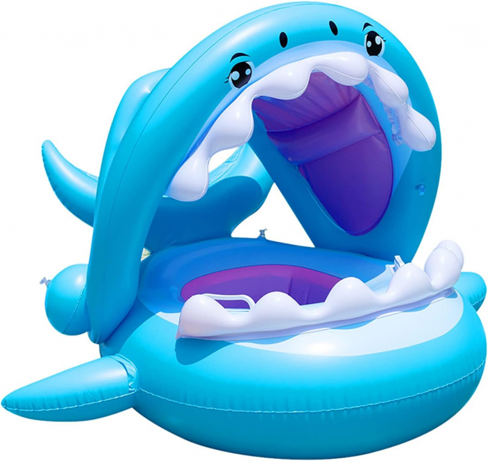 Barcuta gonflabila cu parasolar - Baby Shark [2]
