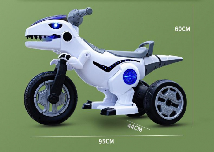 Motocicleta Electrica, Model Dinozaur, 2 Motoare si Acumulator 12V [8]