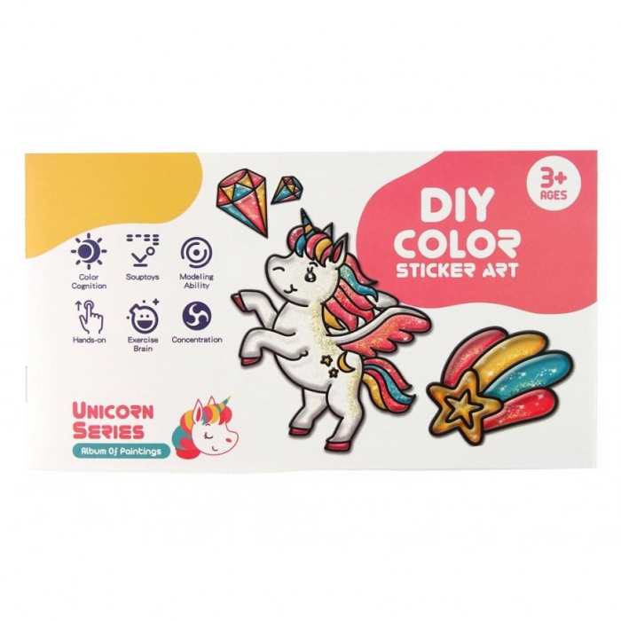 Set de Pictura DIY Unicorn cu Stickere si Culori [3]