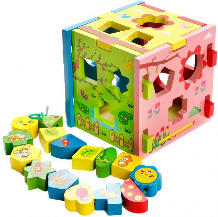Cub Lemn Montessori Sortator si Snuruit – Animale in Natura [2]