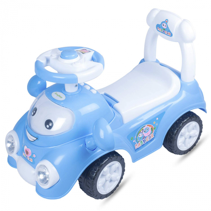 Masinuta Copii Baby Car 2 in 1 –  Fara Pedale, cu Muzica, Lumini - Albastru [2]