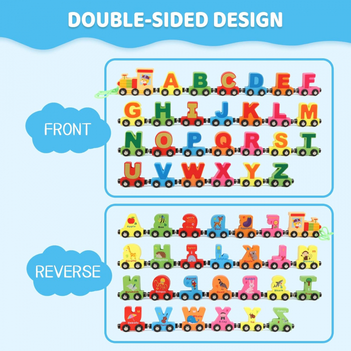 Trenulet Magnetic din Lemn – Litere si Imagini [2]