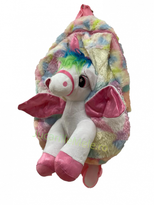 Rucsac din plus de tip ghiozdanel pentru copii Multicolor cu Unicorn Vericit [2]