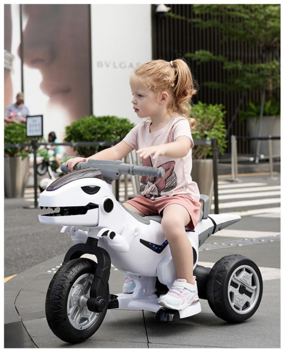 Motocicleta Electrica, Model Dinozaur, 2 Motoare si Acumulator 12V [11]