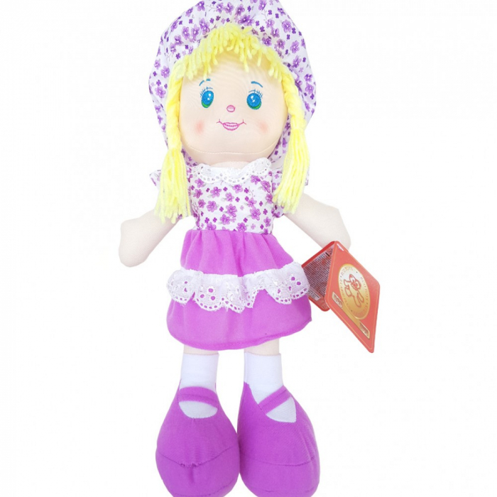 Papusa muzicala violet din material textil [1]