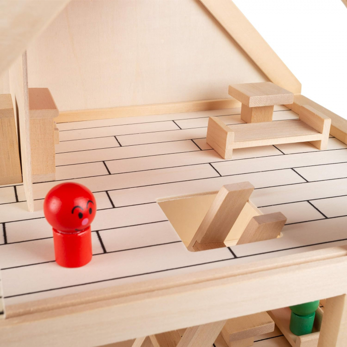 Casa din Lemn pentru Papusi cu Mobilier si Figurine [3]