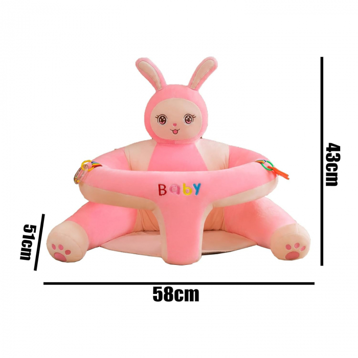 Fotoliu din plus pentru copii cu jucarii atasate, model animalute vesele [3]