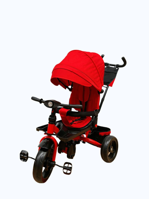 Tricicleta Evolutiva 4 in 1 cu Scaun Reversibil, Maner Parental, 8 Luni+, Rosie [3]