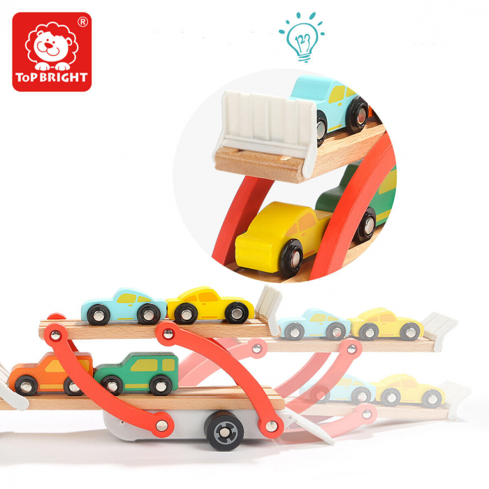 Camionul cu platforma din lemn - masinute incluse [2]