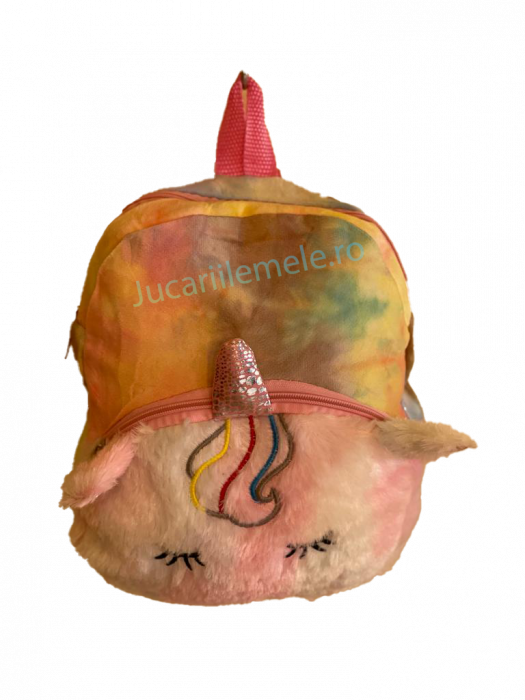 Rucsac din plus de tip ghiozdanel pentru copii Multicolor cu Unicorn Somnoros [3]