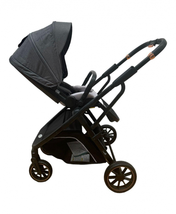 Carucior Sport Pliabil Reversibil cu Geanta si Husa Picioare - Gri [5]