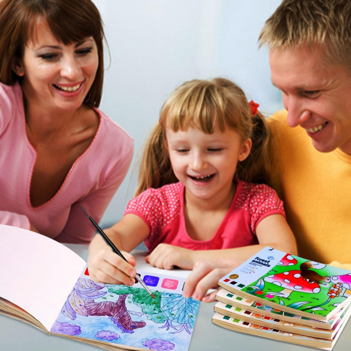 Carte de Pictat cu Apă pentru Copii - 20 Pagini [5]