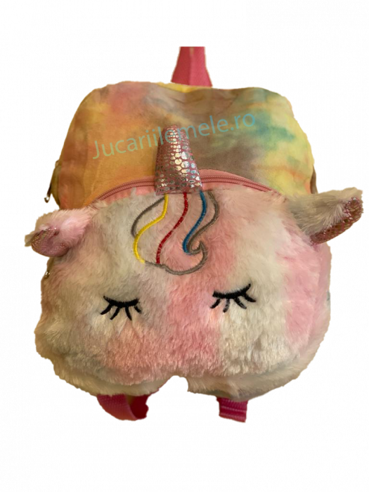 Rucsac din plus de tip ghiozdanel pentru copii Multicolor cu Unicorn Somnoros [1]