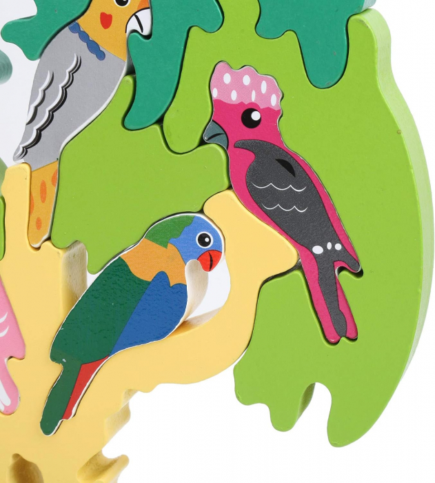 Puzzle din lemn - copac cu pasari [5]