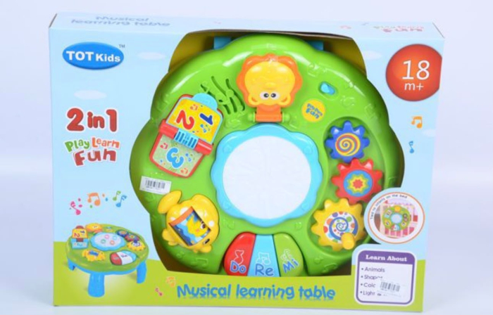 Masuta Interactiva Educativa pentru Bebelusi, Pian Muzical, Toba cu Lumini si Activitati Multiple [2]