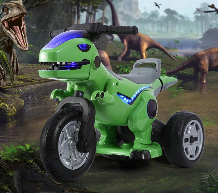 Motocicleta Electrica, Model Dinozaur, 2 Motoare si Acumulator 12V [4]