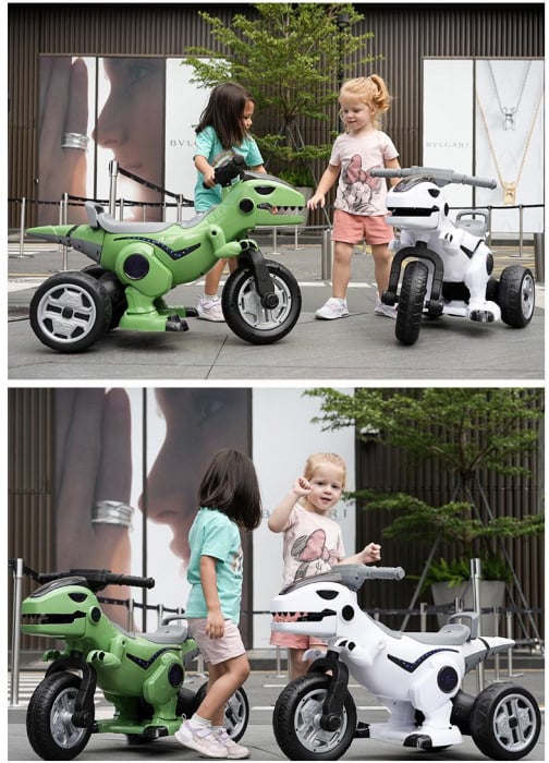 Motocicleta Electrica, Model Dinozaur, 2 Motoare si Acumulator 12V [9]