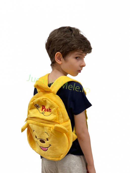 Rucsac din plus de tip ghiozdanel pentru copii Galben Winnie the Pooh [3]