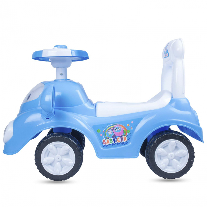 Masinuta Copii Baby Car 2 in 1 –  Fara Pedale, cu Muzica, Lumini - Albastru [4]