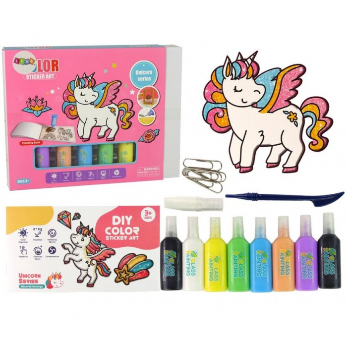 Set de Pictura DIY Unicorn cu Stickere si Culori [5]
