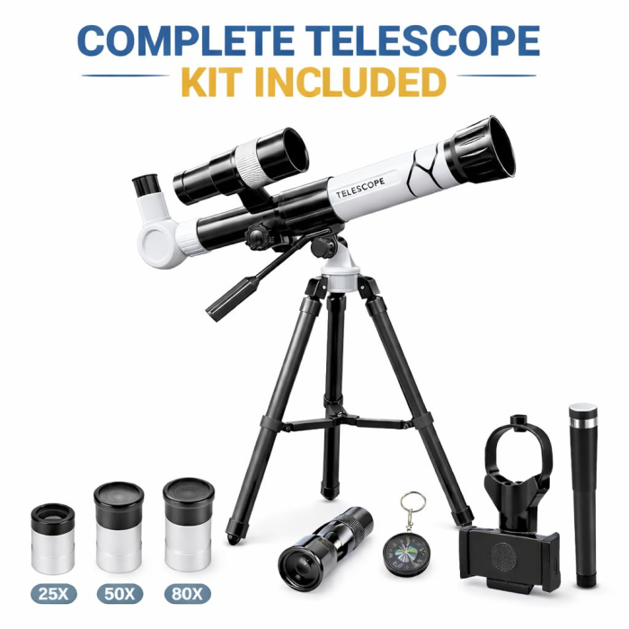 Telescop Astronomic pentru Copii cu Trepied, Marire 20x-40x [5]