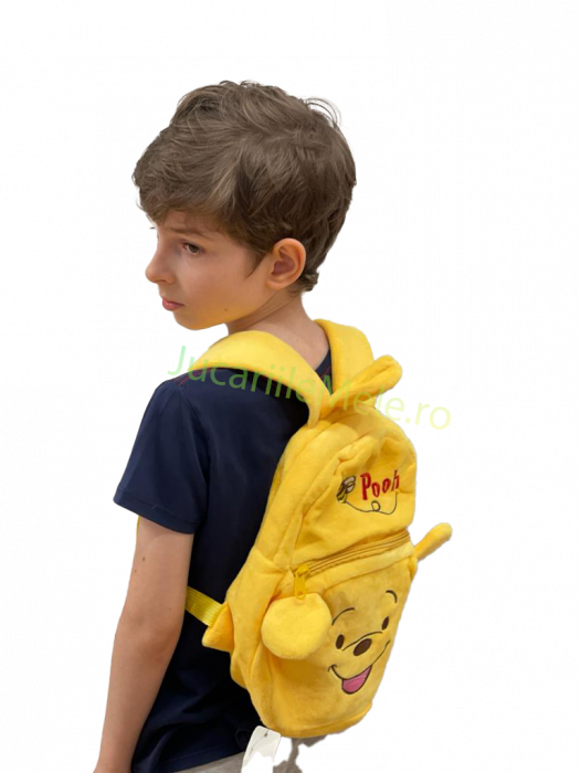 Rucsac din plus de tip ghiozdanel pentru copii Galben Winnie the Pooh [4]