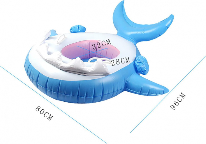 Barcuta gonflabila cu parasolar - Baby Shark [3]
