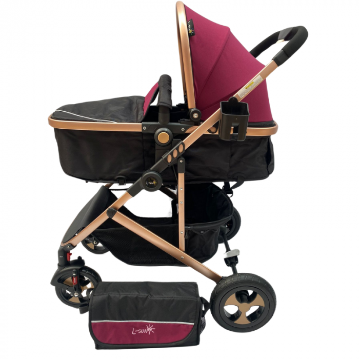Carucior copii 2 in 1 - Model Fucsia [2]