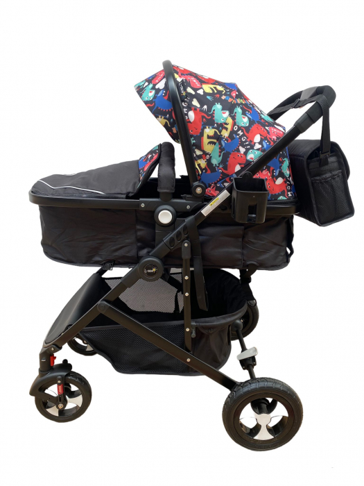 Carucior copii 2 in 1 - Model Dinozaurii Veseli [4]