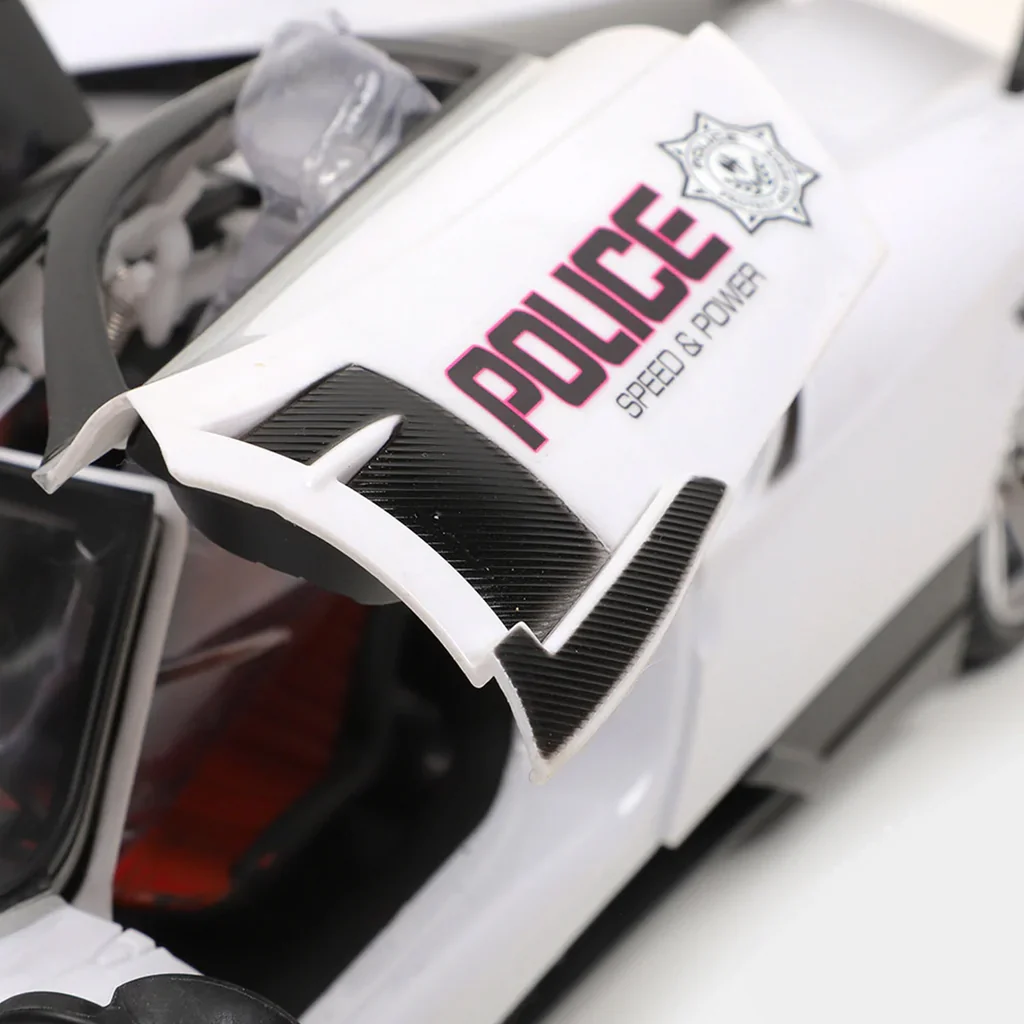 Masina de Politie cu Telecomanda, Acumulator 7.2V, Alb [7]