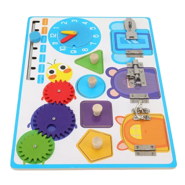 Placa Interactiva Busy Board, Albastru, cu 5 Activitati [4]