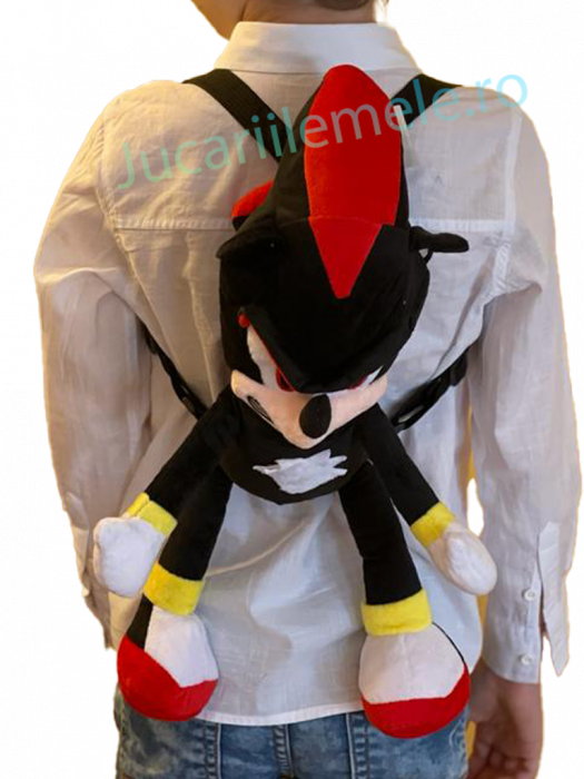 Rucsac din plus de tip ghiozdanel pentru copii Negru Shadow the Hedgehog [4]