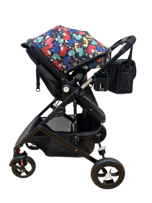 Carucior copii 2 in 1 - Model Dinozaurii Veseli [6]