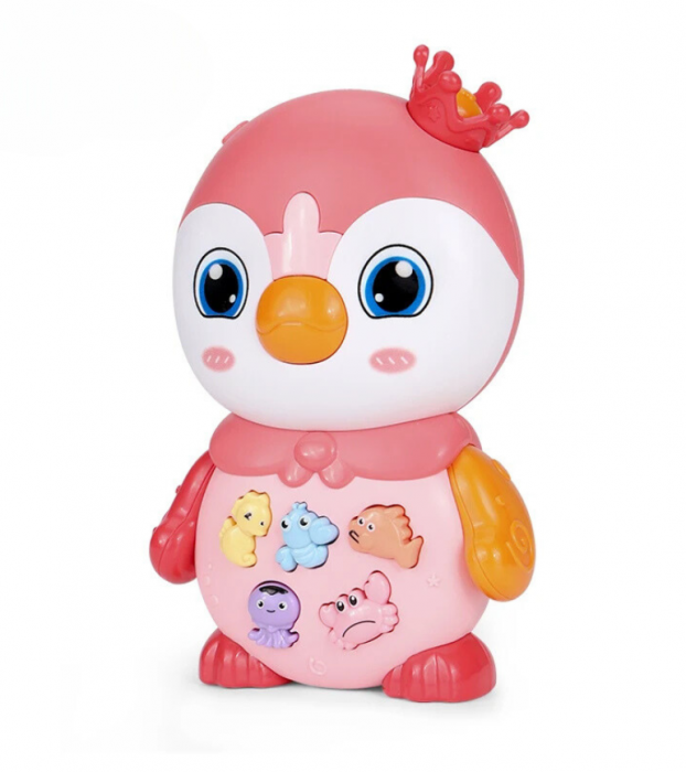 Jucarie Interactiva pentru Bebelusi cu Lumini si Sunete, Pinguinul Regal [1]