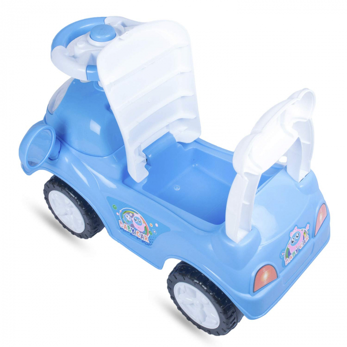 Masinuta Copii Baby Car 2 in 1 –  Fara Pedale, cu Muzica, Lumini - Albastru [3]