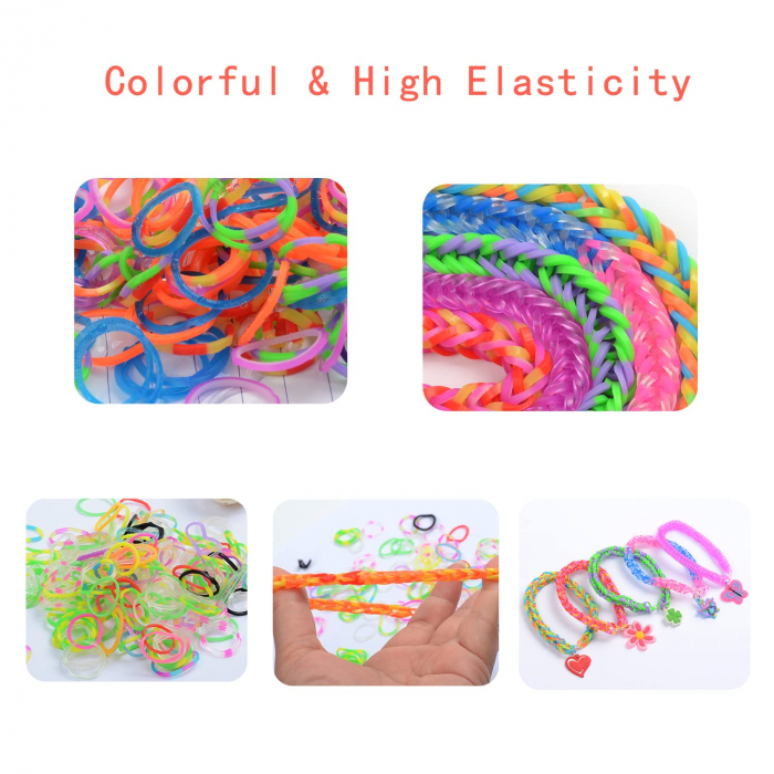 Set DIY cu Bratari, Elastice Multicolore si Accesorii [3]